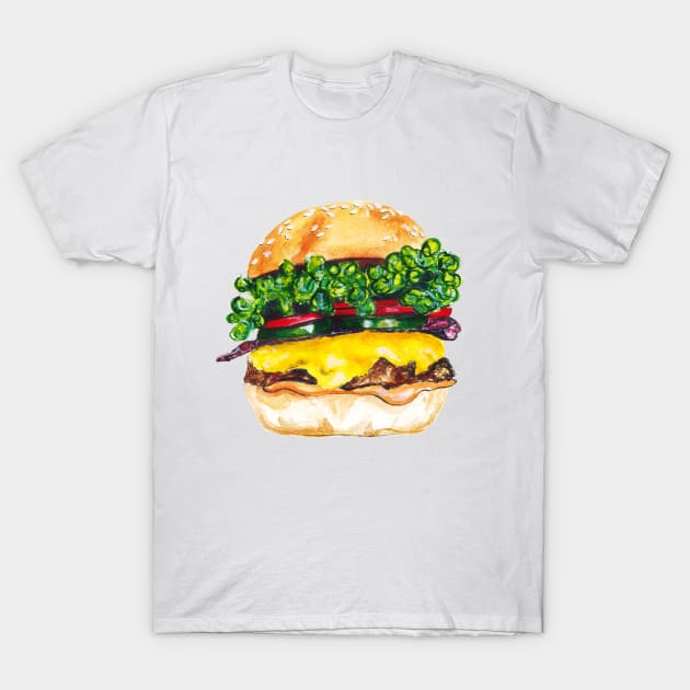 Burger T-Shirt by Bridgetdav